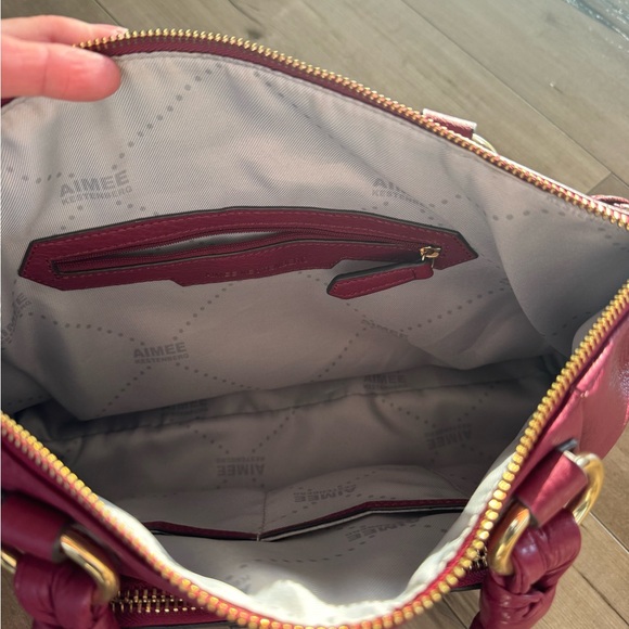Aimee Kestenberg Chic Magenta Shoulder Bag Leather - Picture 5 of 5